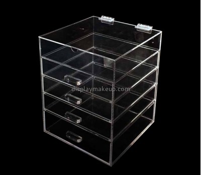 Acrylic display manufacturers customized clear acrylic storage boxes cosmetic case with drawers DMO-594