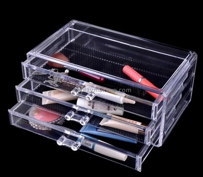 Acrylic manufacturers customized cheap 3 drawer acrylic makeup organizer DMO-592