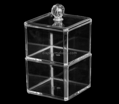 Perspex manufacturers customized acrylic box container for cotton balls DMO-604
