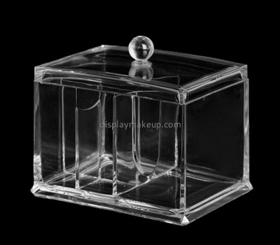 Display case manufacturers customized acrylic cotton pad holder box with lid DMO-610