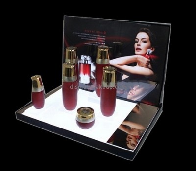 Customized acrylic cosmetic counter display makeup mac cosmetic display stand display for cosmetic DMD-104