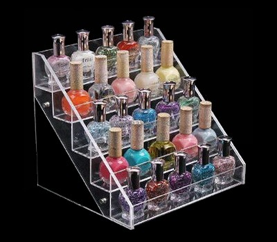 Custom design acrylic step display makeup display organizer professional nail polish rack DMD-276