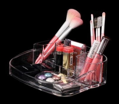 Cosmetic display stand suppliers customize cheap clear makeup brush holder DMD-306