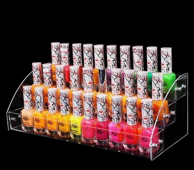 Cosmetic display stand suppliers customized nail polish acrylic organizer rack DMD-386