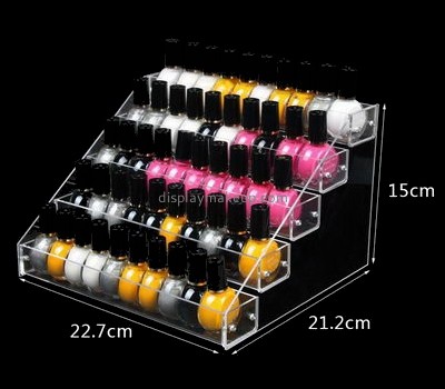 Cosmetic display stand suppliers customized nail polish acrylic organizer display rack DMD-394