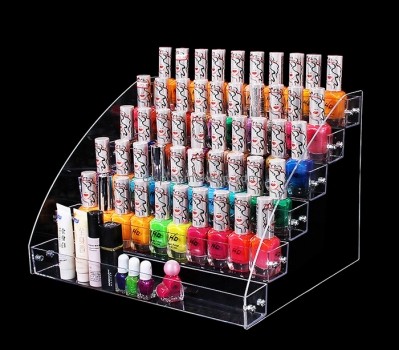 Makeup display stand suppliers custom acrylic nail polish holder rack risers DMD-857
