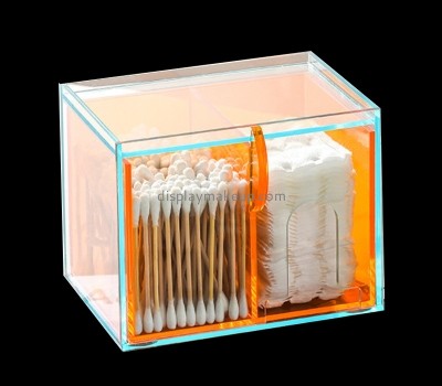 China lucite supplier custom acrylic cotton pad and swab holder box DMO-633