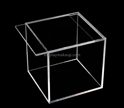 Plexiglass boxes supplier custom acrylic sliding lid skincare products storage box DMO-668