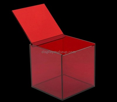 Plexiglass box supplier custom acrylic skin care items storage box with lid DMO-682
