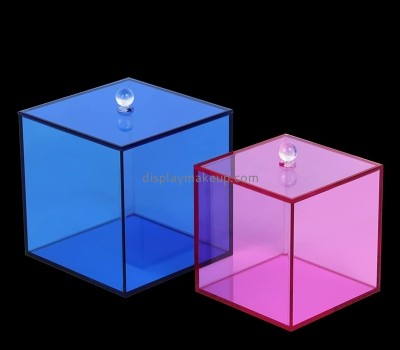 Lucite item manufacturer custom acrylic storage makeup container with lid DMO-689