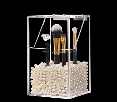China perspex manufacturer custom plexiglass makeup brushes organizer box with lid DMO-692