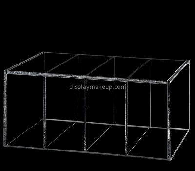 Plexiglass products supplier custom acrylic 4 compartment makeup brushes display holders DMD-2950