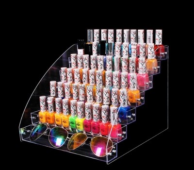 Perspex products supplier custom acrylic countertop 7 tiers nail varnish display holders DMD-2954