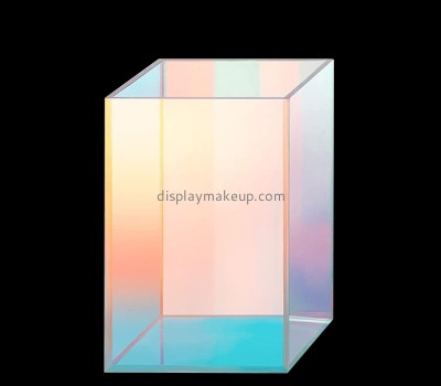 China plexiglass manufacturer custom rainbow acrylic makeup brushes holder box DMO-712