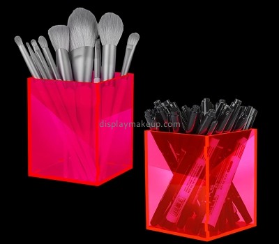 Plexiglass products manufacturer custom acrylic makeup brushes display holder DMD-2965