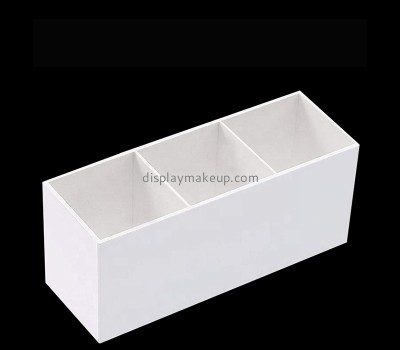 Perspex products supplier custom acrylic 3 compartments display holders for makeup pencils DMD-2970