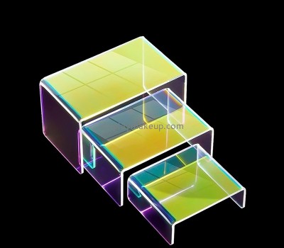 China perspex manufacturer custom iridescent plexiglass perfume display risers DMD-2988