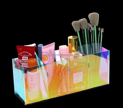 China perspex manufacturer custom rainbow plexiglass makeup organizer box DMO-738