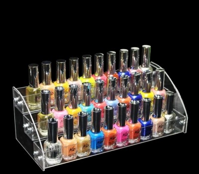 Custom clear acrylic 3 tiers nail polish display risers DMD-3030