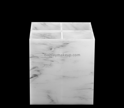 Custom imitation marble pattern acrylic makeup storage box DMO-796