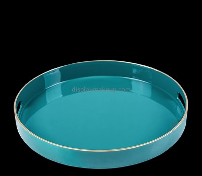 Custom acrylic round desktop skincare organiser tray DMO-799
