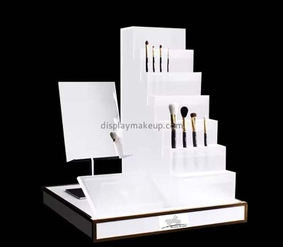 Custom acrylic trade show makeup brushes display props with LED DMD-3048