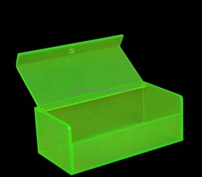 Custom acrylic skin care beauty hinged lid storage box DMO-827