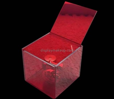 Custom acrylic skin care beauty hinged lid box DMO-828