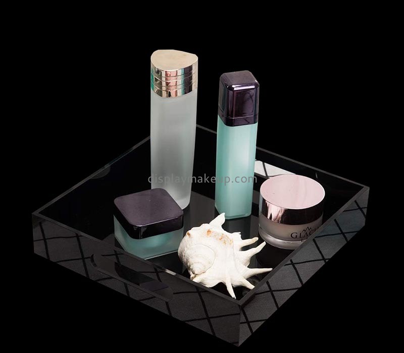 Plexiglass display manufacturer custom acrylic skincare organizer tray DMO-739