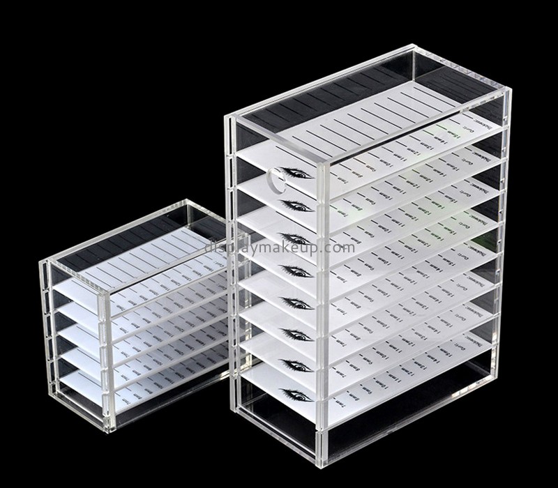 China perspex supplier custom acrylic fake lashes organizer box DMO-645