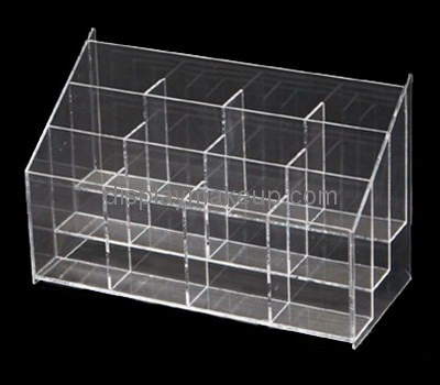 Custom tiered clear acrylic cosmetic display holders DMD-2746