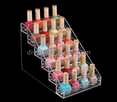 Acrylic products manufacturer custom plastic fabrication nail polish organizer rack DMD-865