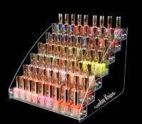 Wholesale custom acrylic 7 tiers nail varnish display shelf