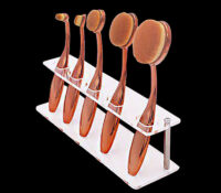 Wholesale custom acrylic 5-slot makeup brushes display rack