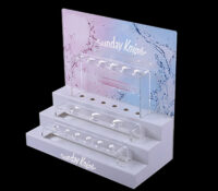 Wholesale custom acrylic 3-tier beauty display props DMD-3234 Wholesale custom acrylic 3-tier beauty display props