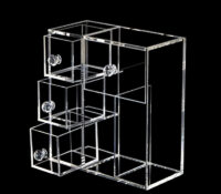 Wholesale custom acrylic beauty organizer box with drawers DMO-1077 Wholesale custom acrylic beauty organizer box with drawers