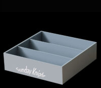 Wholesale custom acrylic makeup organizer with 3 dividers DMO-1093 Wholesale custom acrylic makeup organizer with 3 dividers