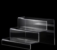 Wholesale custom acrylic 3-tier skincare retail display riser
