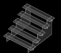 Wholesale custom acrylic 5-tier nail varnish retail display stand