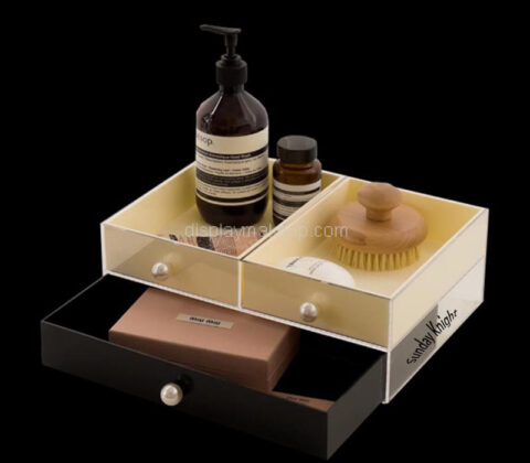 Wholesale custom acrylic maquillage organizer box with drawer