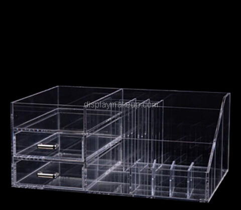 Custom acrylic cosmetics organizer with drawer