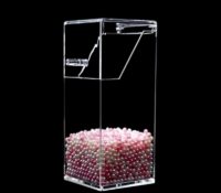 Custom acrylic makeup brushes box with lid DMO-1128 Custom acrylic makeup brushes box with lid