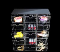 Custom acrylic multi drawers makeup box