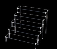 Custom acrylic 5-tier skincare makeup display riser