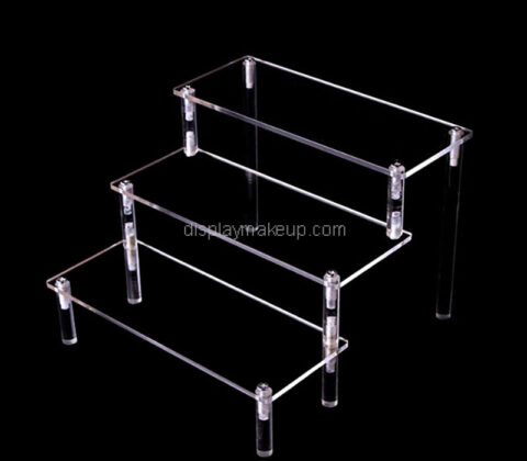 Custom acrylic 3-tier beauty display riser stand