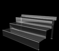 Custom acrylic 3-tier cologne display shelf DMD-3281 Custom acrylic 3-tier cologne display shelf