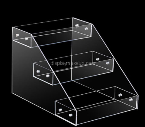 Custom acrylic 3 tiers beauty display stand holders