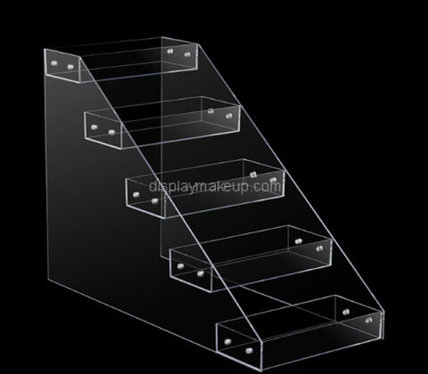 Custom acrylic 5 tiers beauty display stand holders