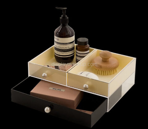 Custom acrylic skincare makeup 3 drawers box