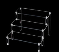 Custom acrylic 3 tiers liquid foundation display risers